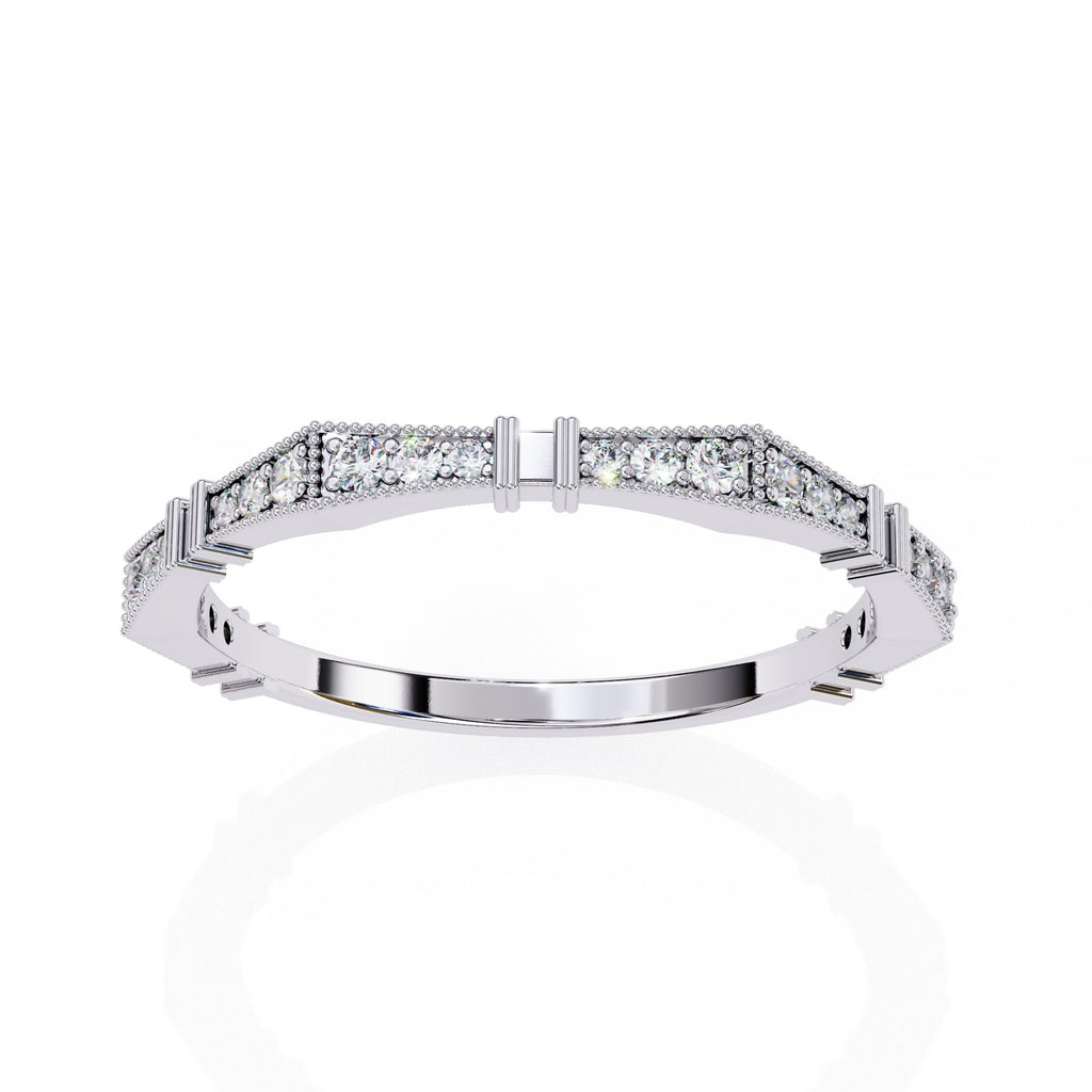 Elegant Diamond Side Stone Brilliance Ring