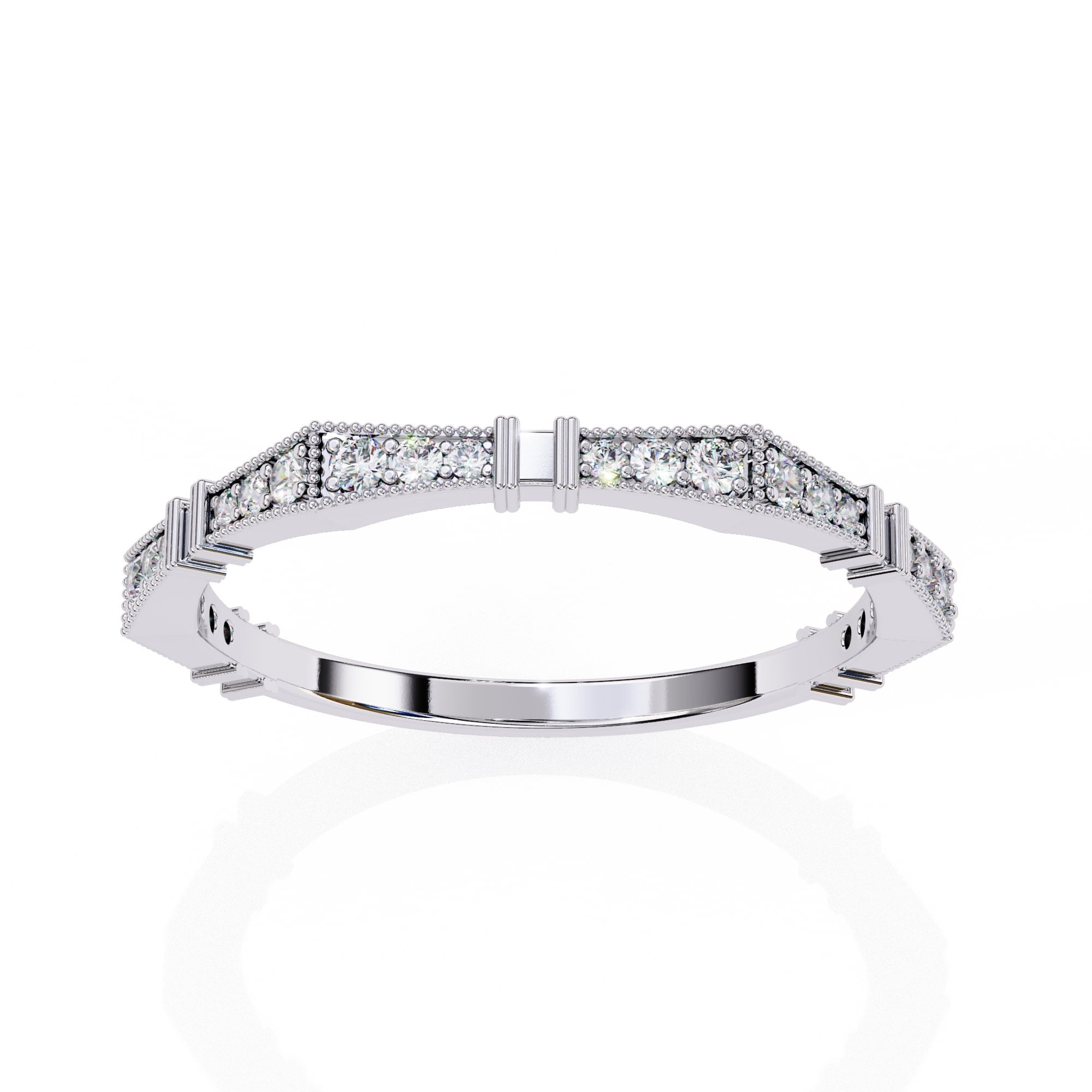 Elegant Diamond Side Stone Brilliance Ring