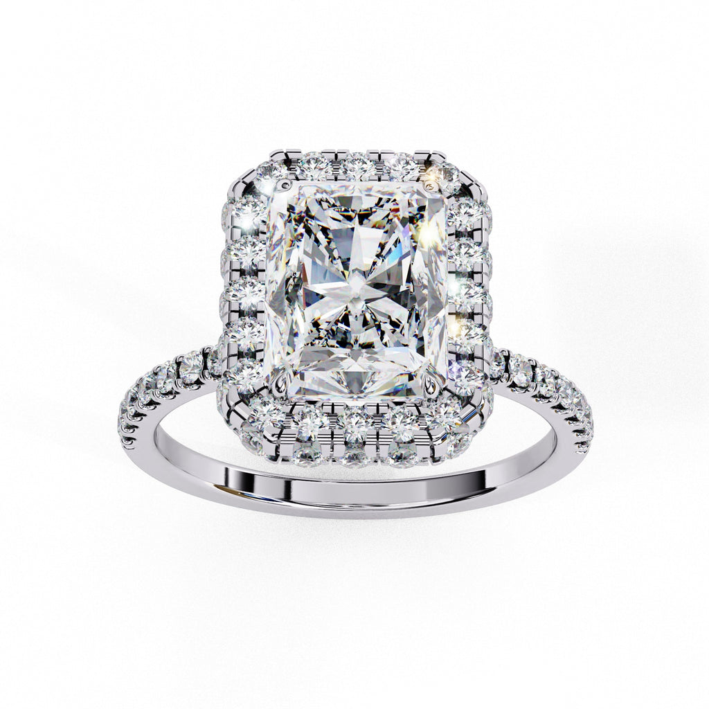 Elegant Diamond Side Stone Brilliance Ring