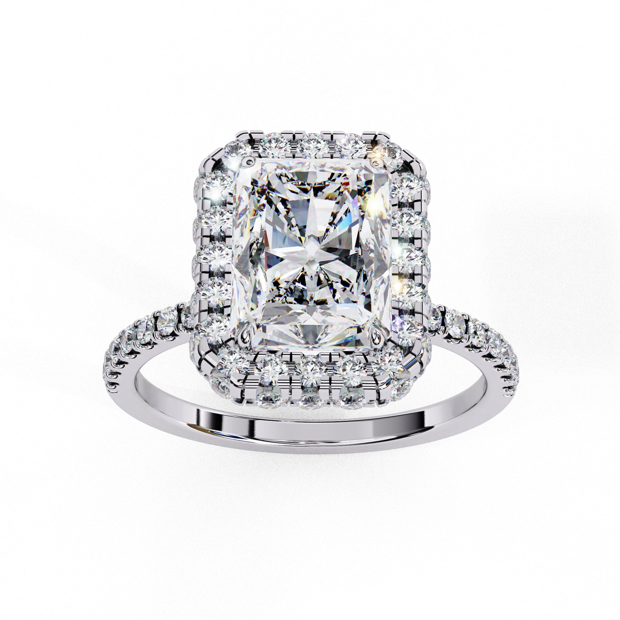 Elegant Diamond Side Stone Brilliance Ring