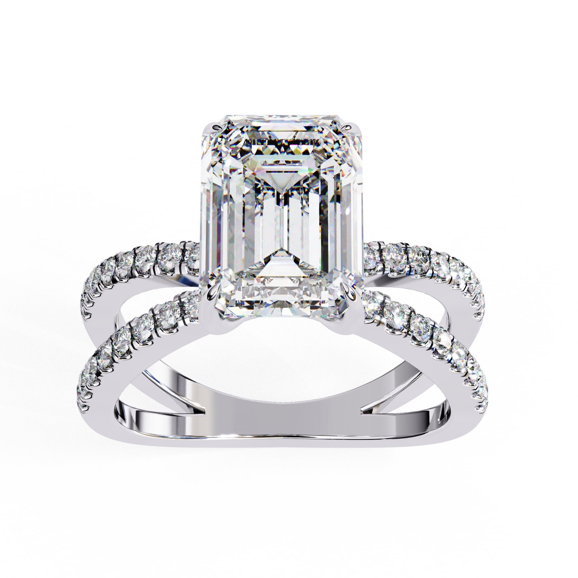 Elegant Diamond Side Stone Brilliance Ring