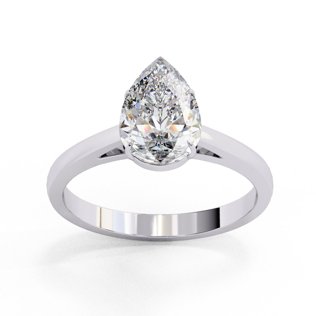 Elegant Solitaire Central Stone Statement Ring