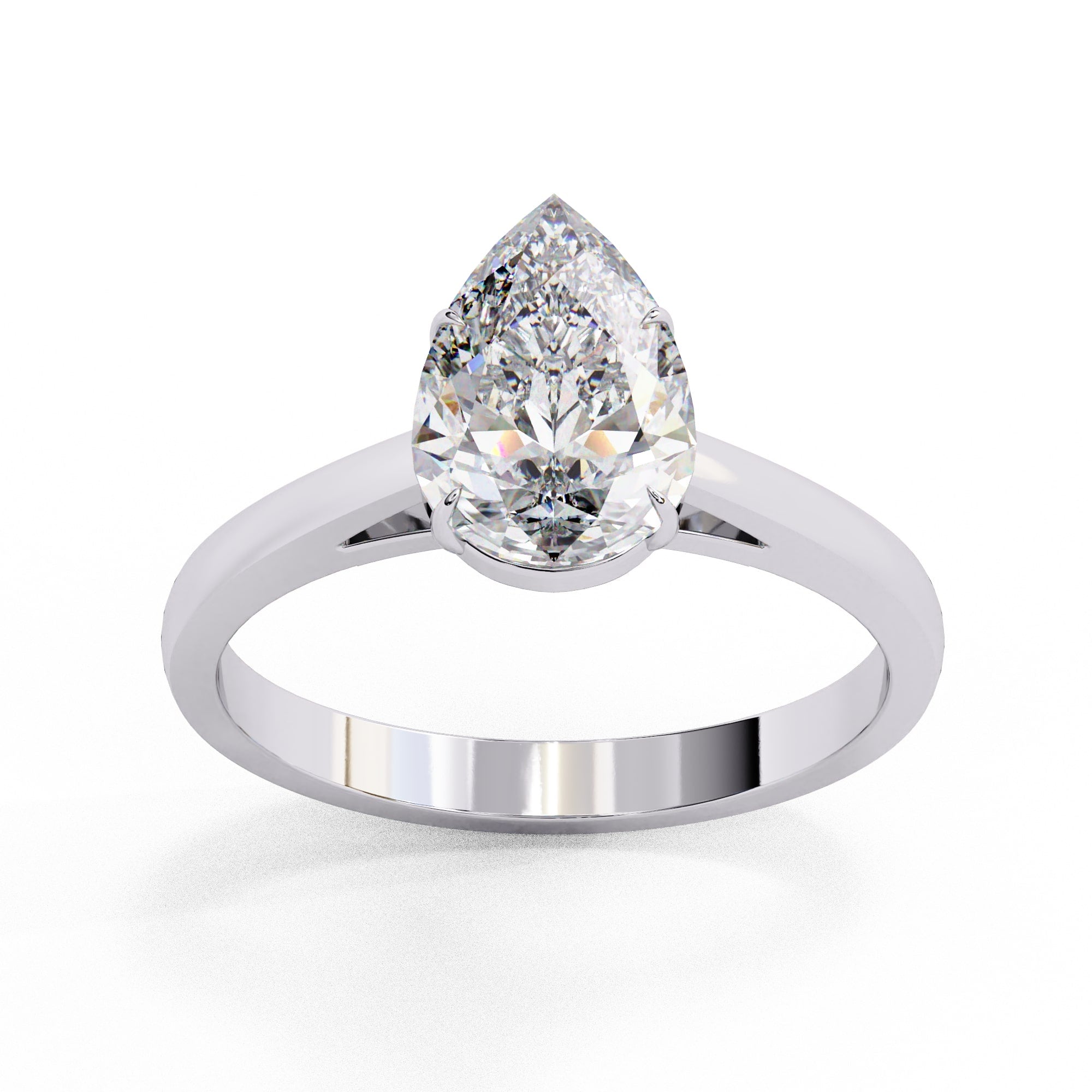 Elegant Solitaire Central Stone Statement Ring