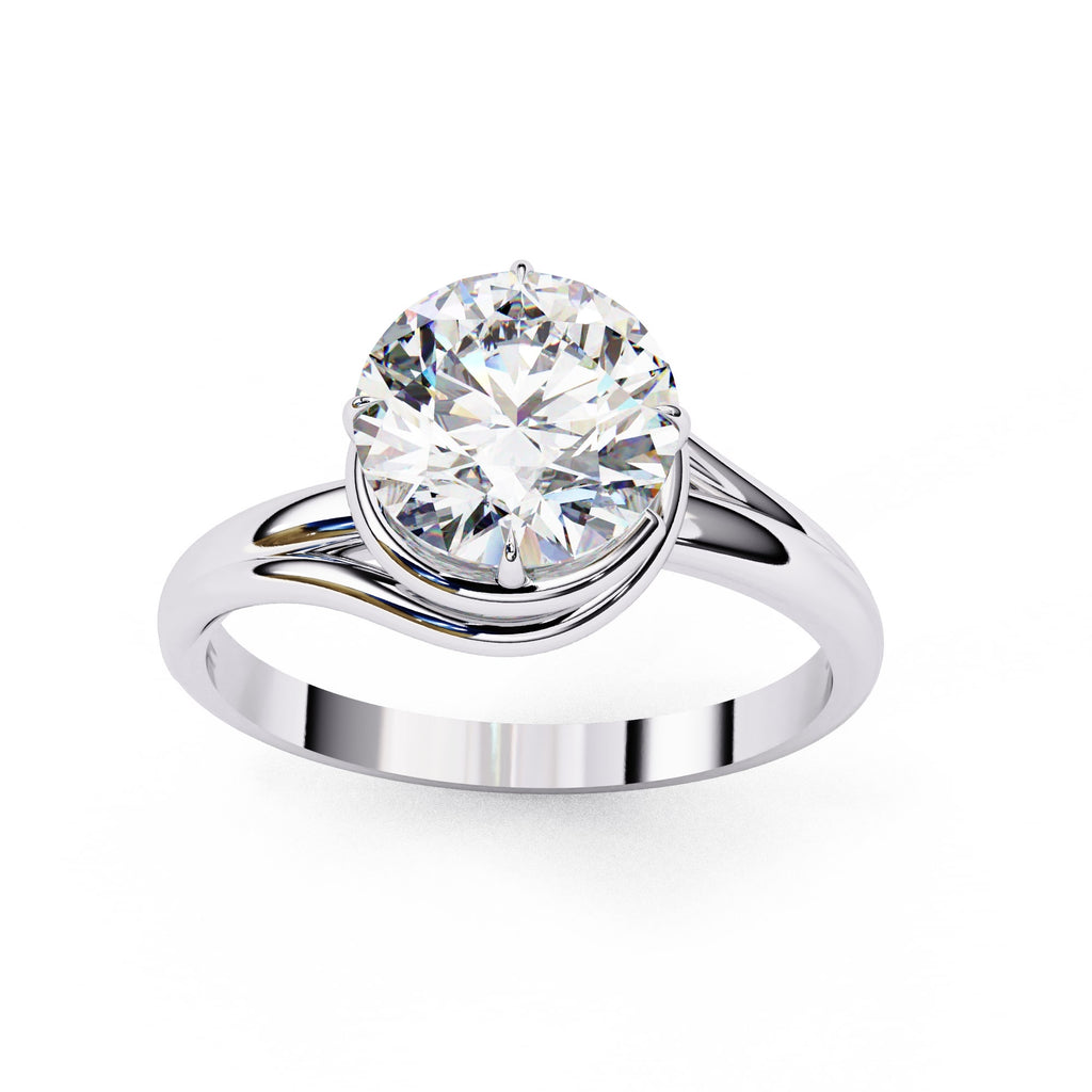 Elegant Central Stone Solitaire Ring
