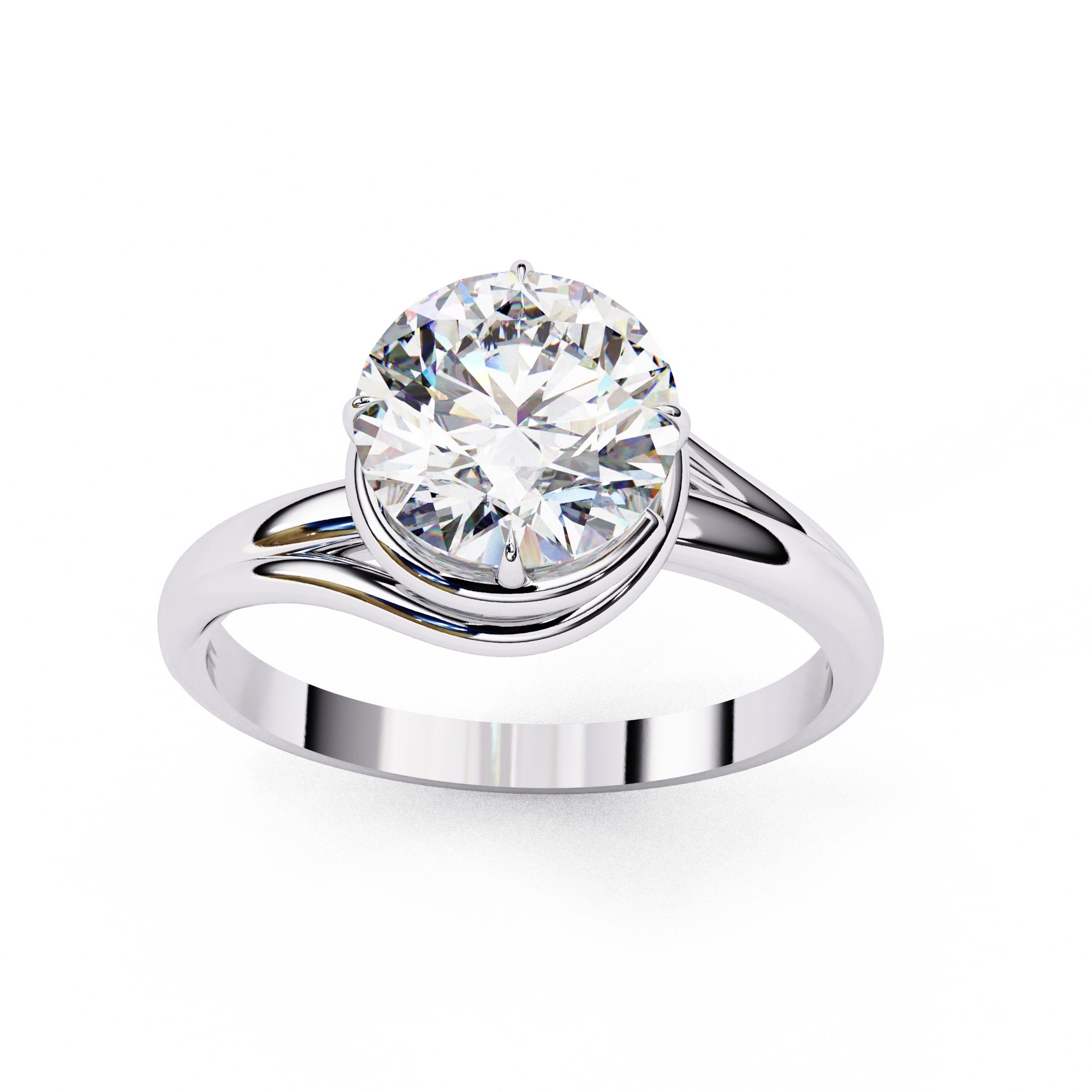Elegant Central Stone Solitaire Ring