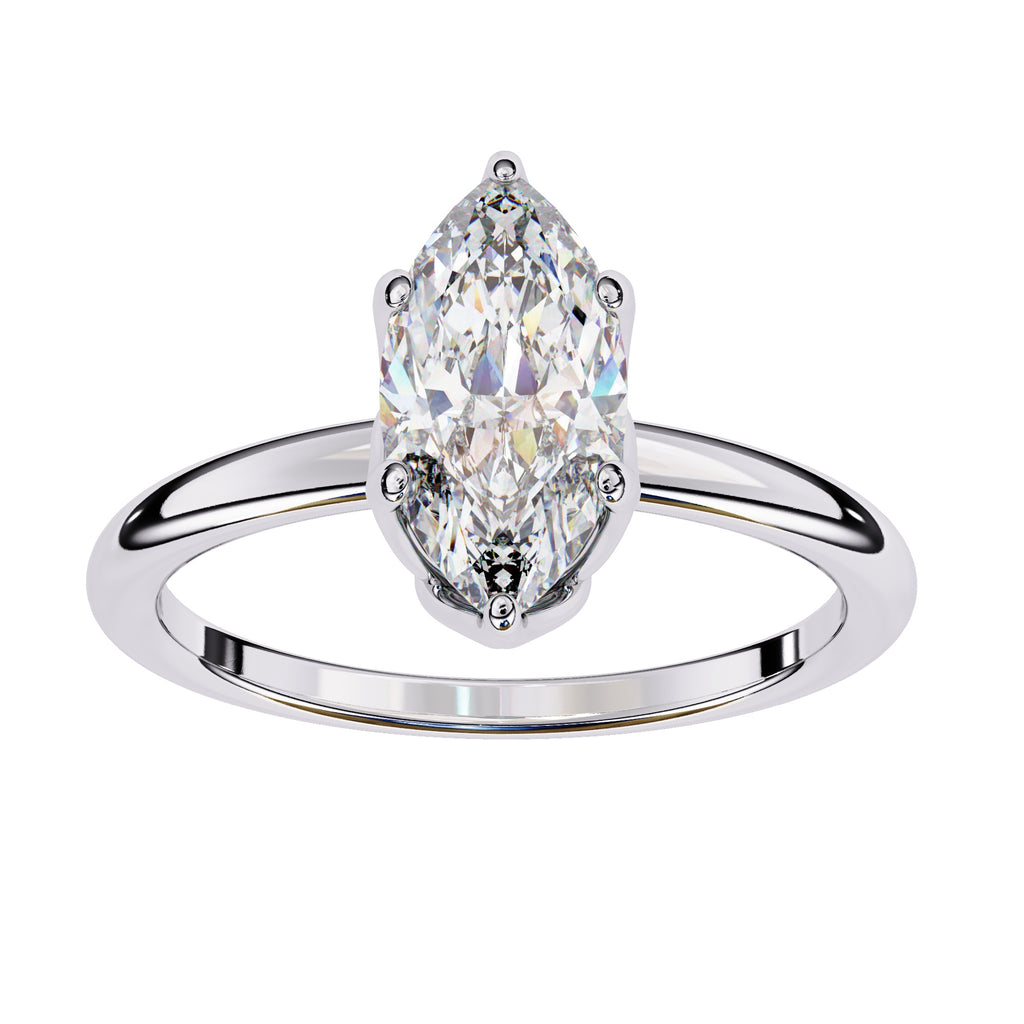 Elegant Central Stone Diamond Ring with Side Accents