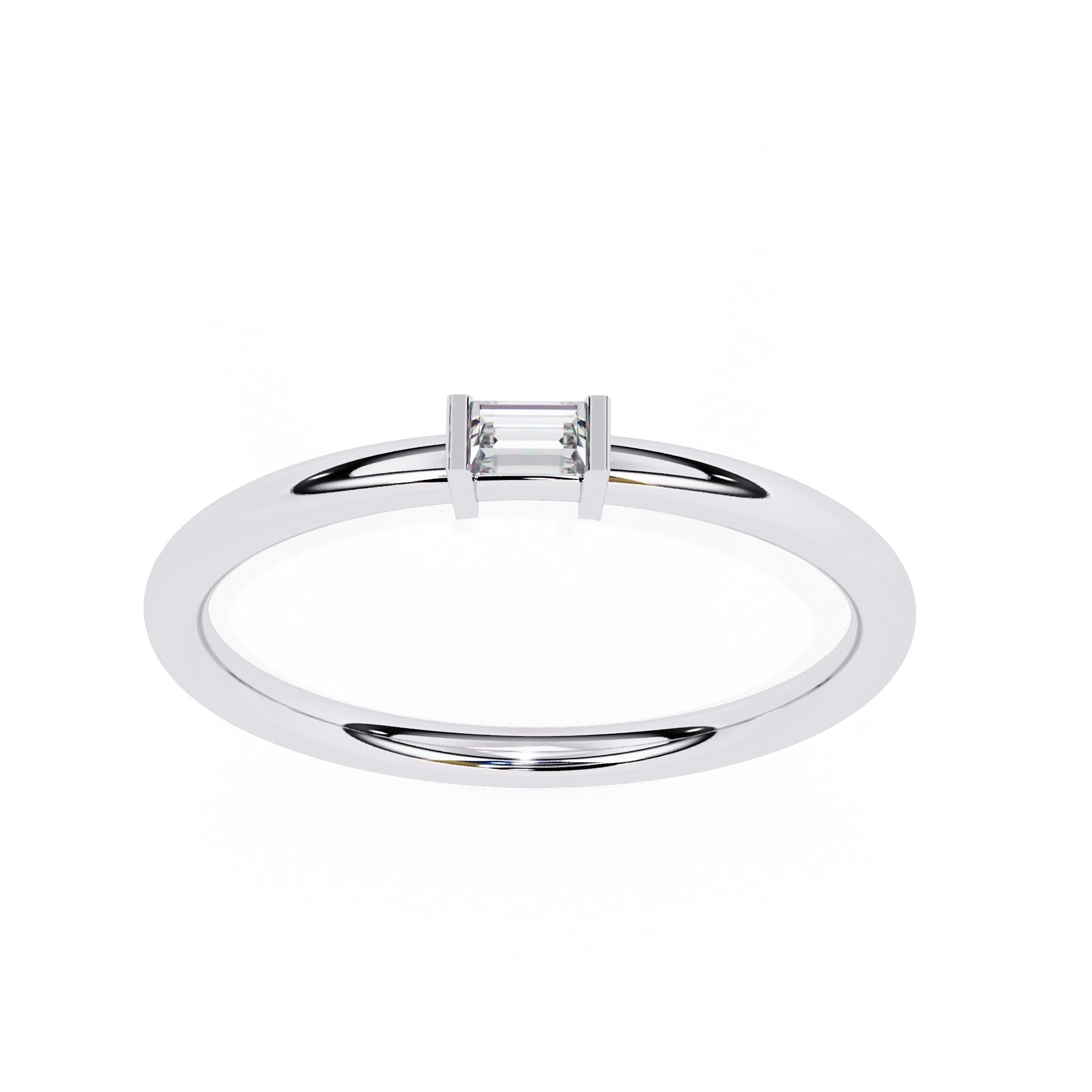 Radiant Solitaire Central Stone Ring