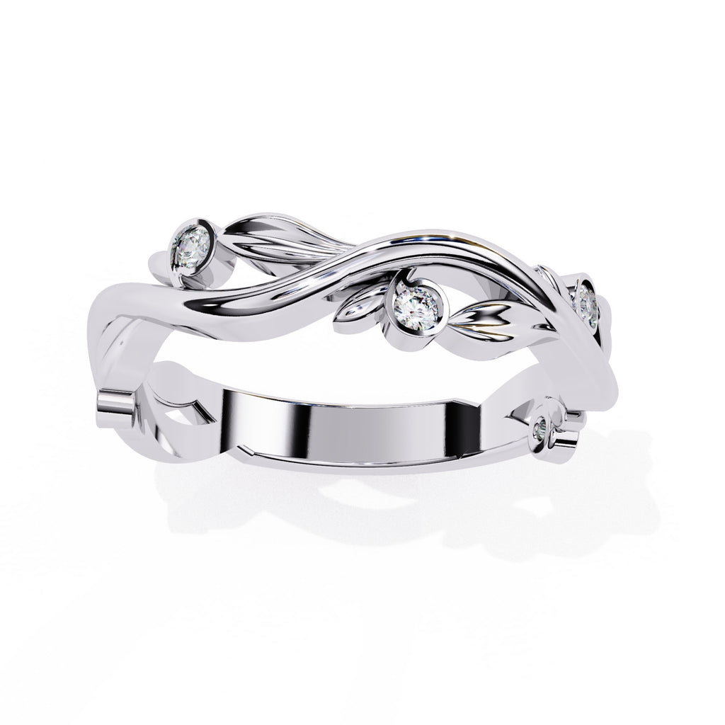 Elegant Diamond Side Stone Brilliance Ring