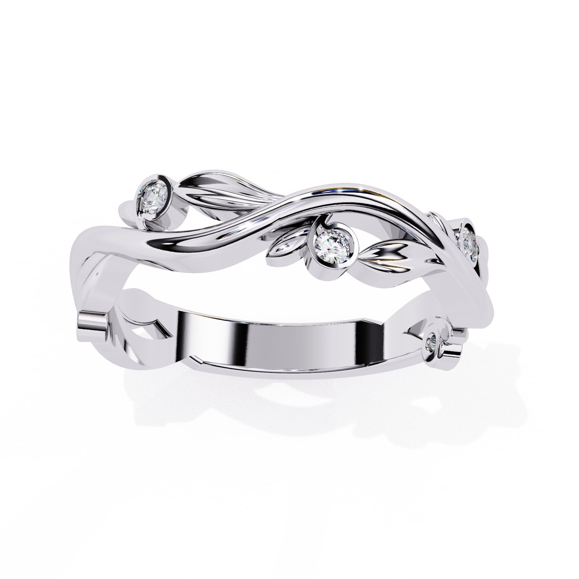 Elegant Diamond Side Stone Brilliance Ring