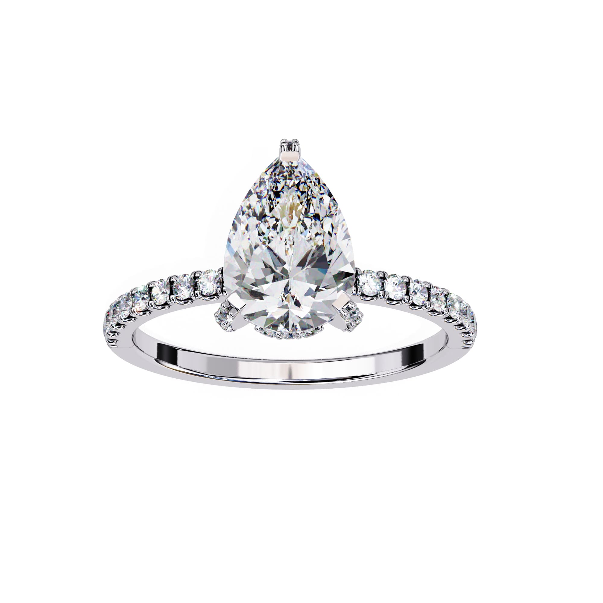 Elegant Radiance Central Stone Diamond Ring