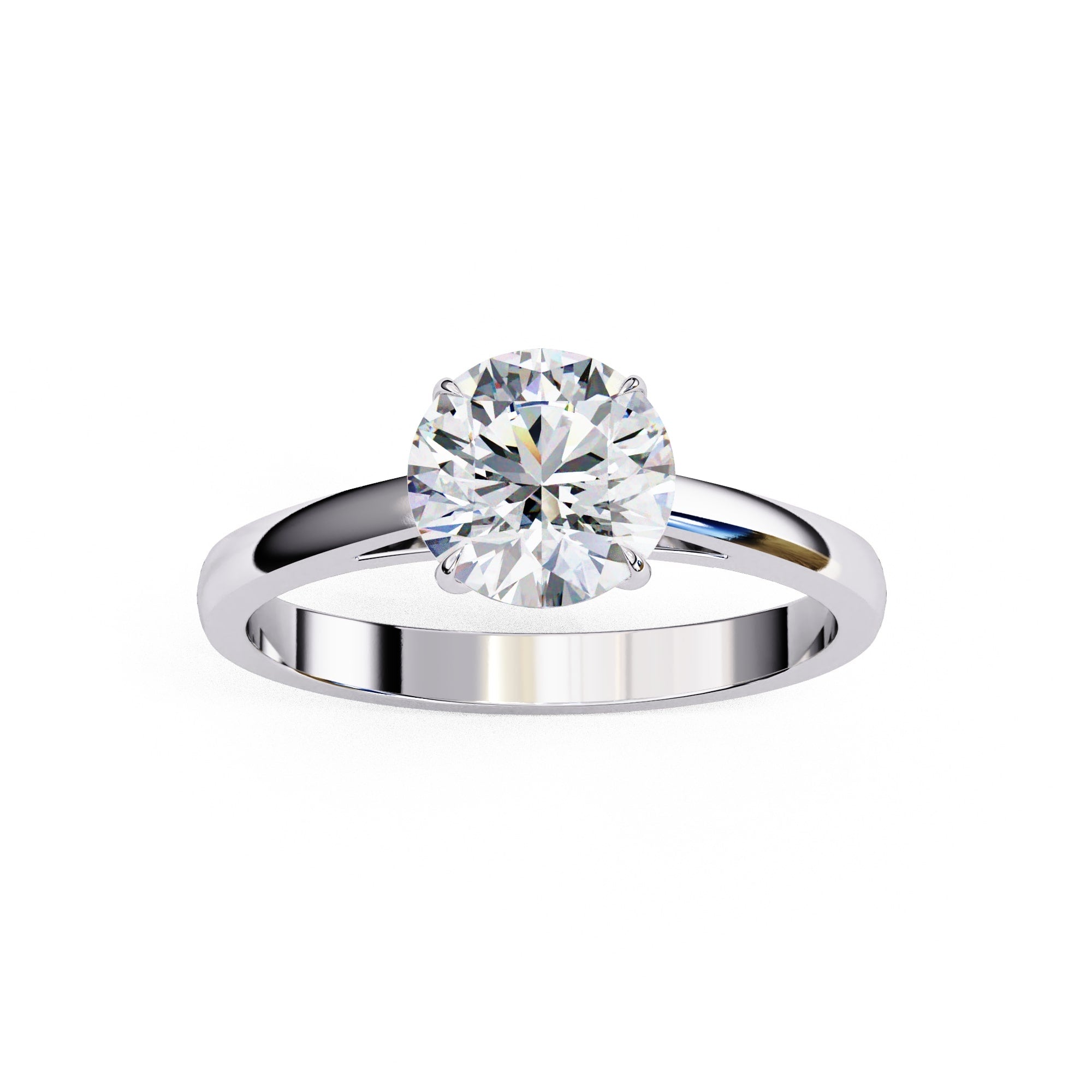 Elegant Solitaire Central Stone Ring