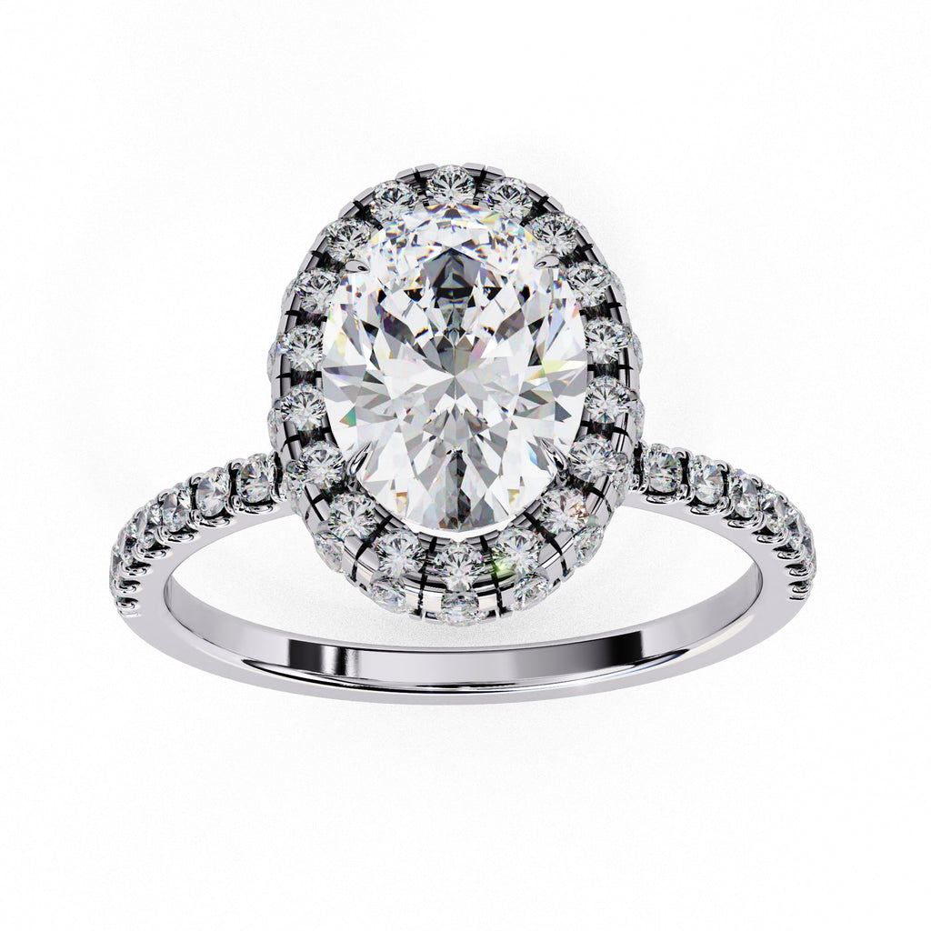 Elegant Diamond Side Stone Brilliance Ring