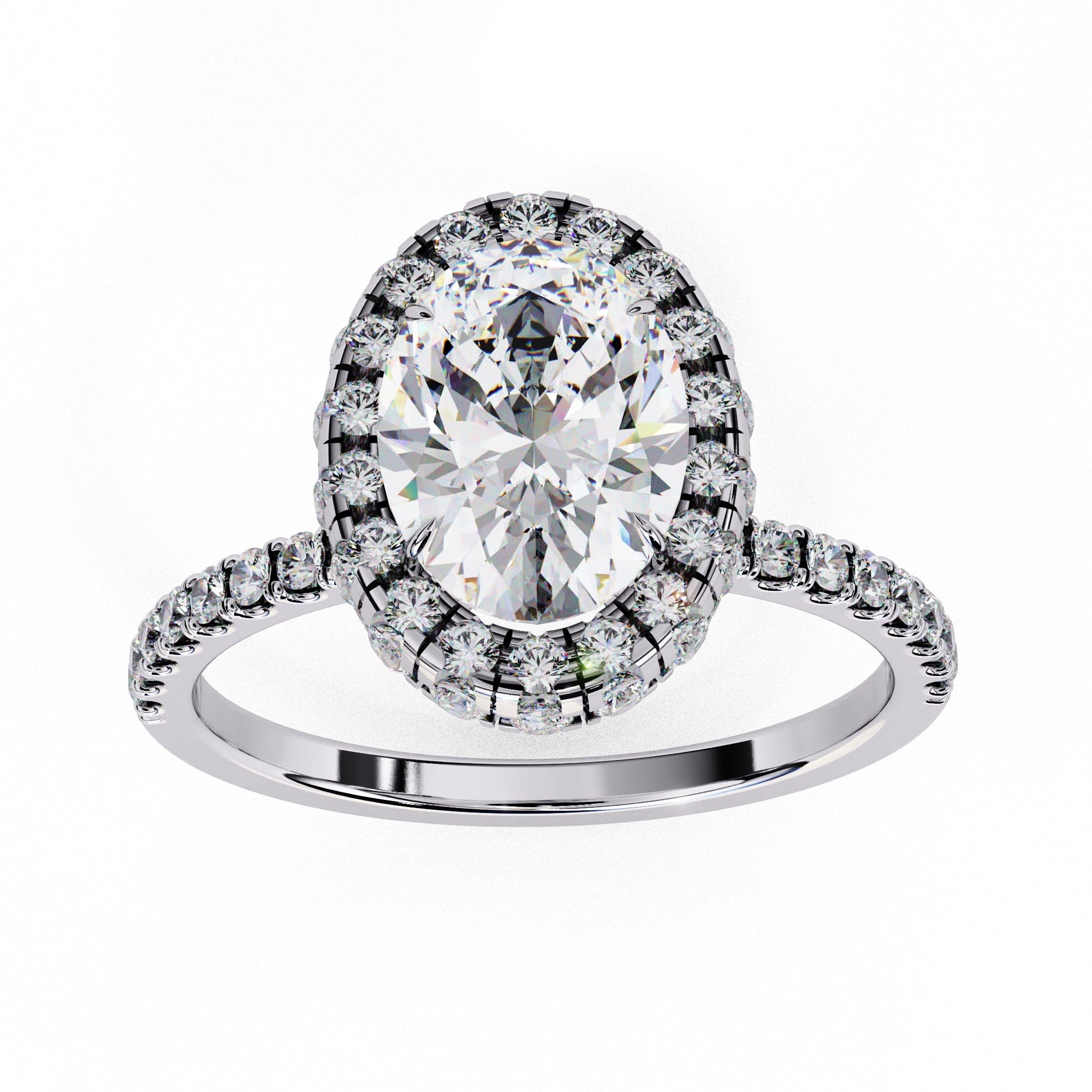 Elegant Diamond Side Stone Brilliance Ring