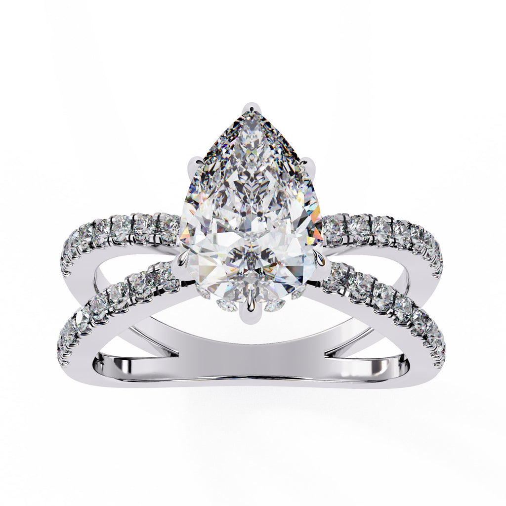 Elegant Diamond Central Stone Ring
