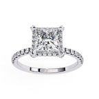 Elegant Central Stone Diamond Ring with Radiant Side Accents