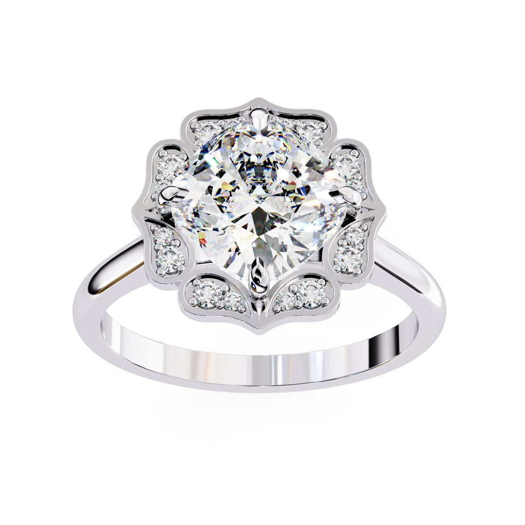 Elegant Diamond Central Stone Ring