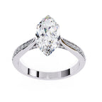 Elegant Central Stone Brilliance Ring with Shimmering Side Accents