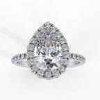 Elegant Central Stone Diamond Halo Ring