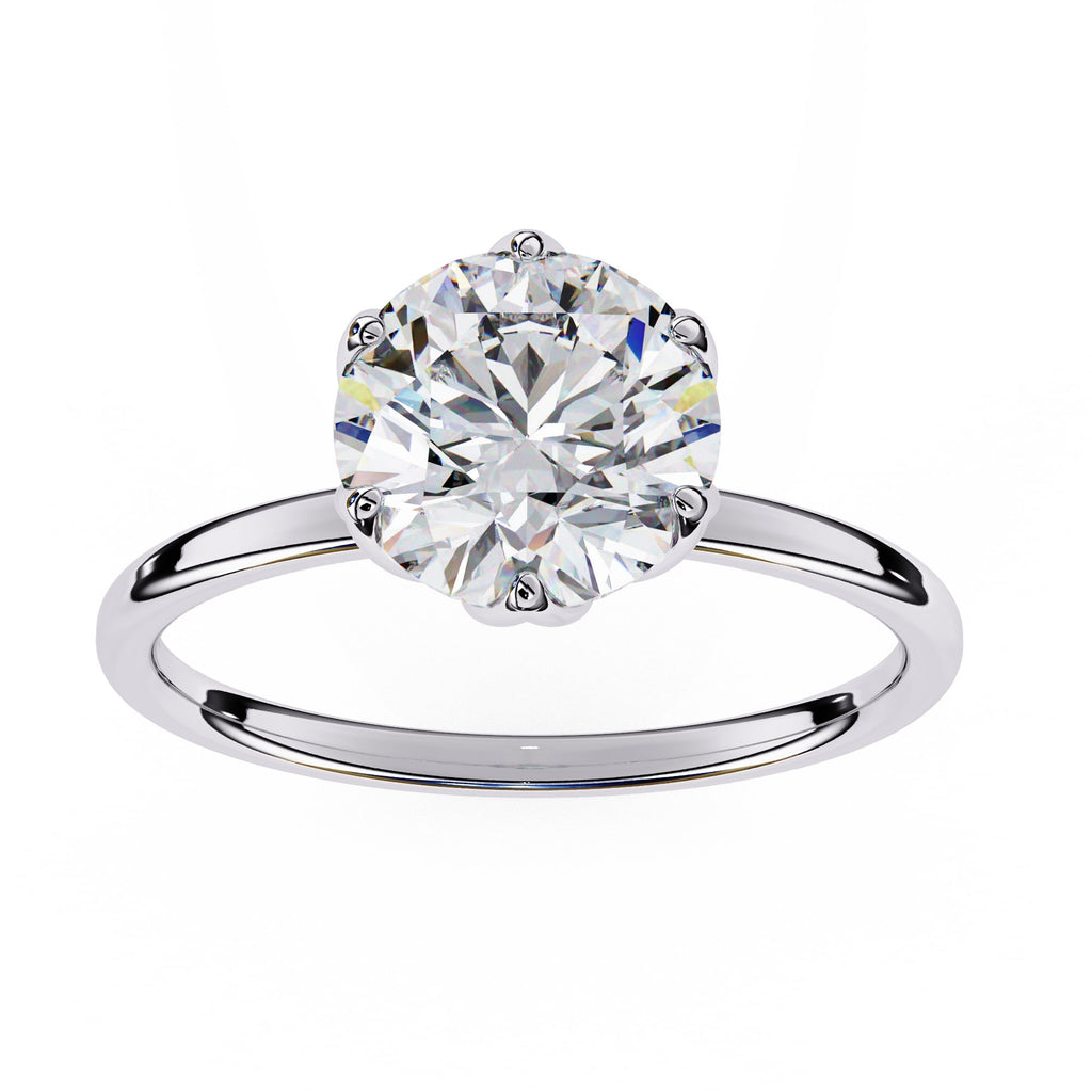 Elegant Central Stone Diamond Ring with Side Accents