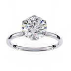 Elegant Central Stone Diamond Ring with Side Accents
