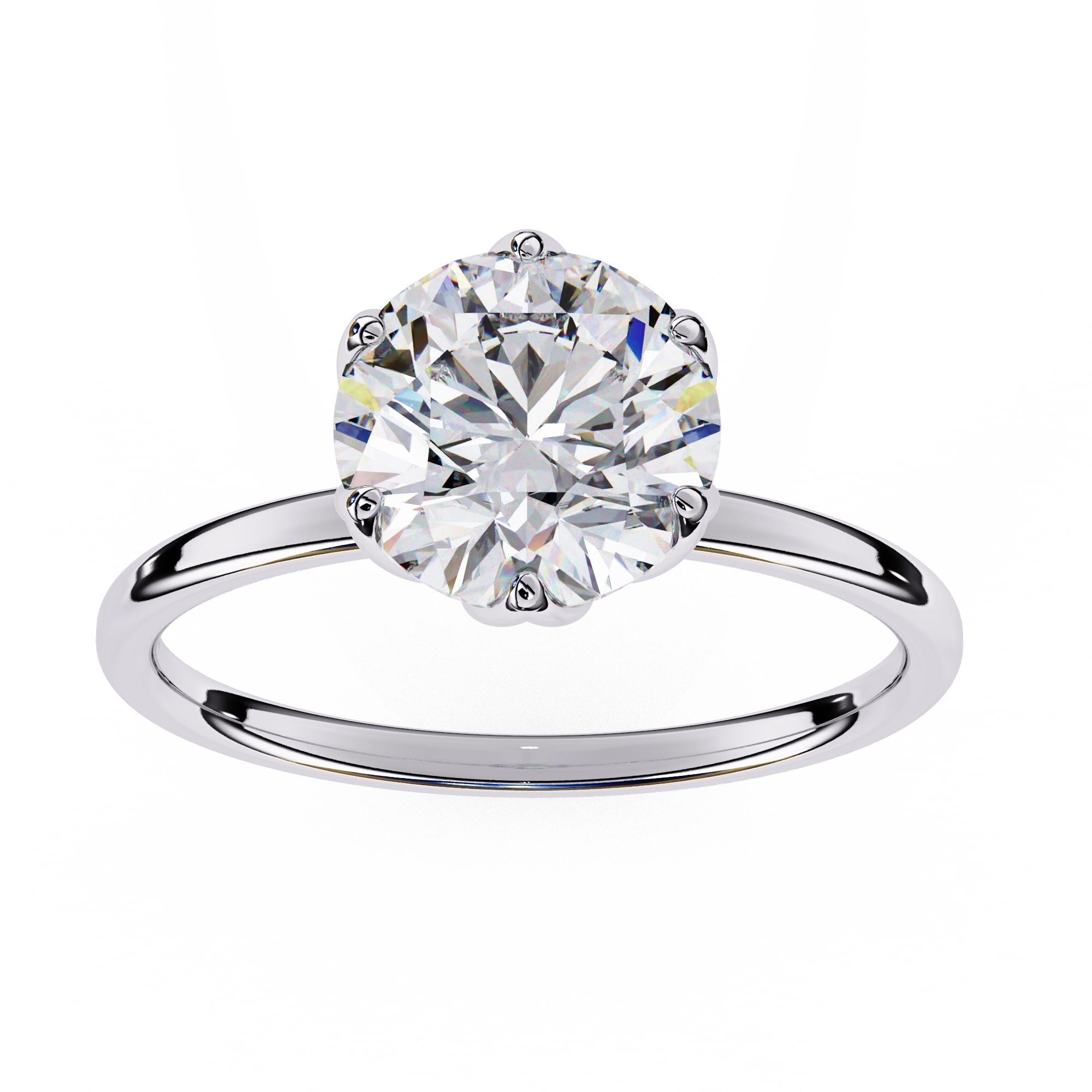Elegant Central Stone Diamond Ring with Side Accents