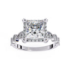 Elegant Diamond Side Stone Brilliance Ring