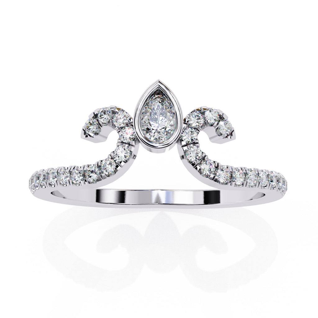 Elegant Central Stone Diamond Ring with Side Stone Accents