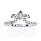 Elegant Central Stone Diamond Ring with Side Stone Accents