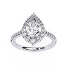 Radiant Central Stone Diamond Side Accent Ring