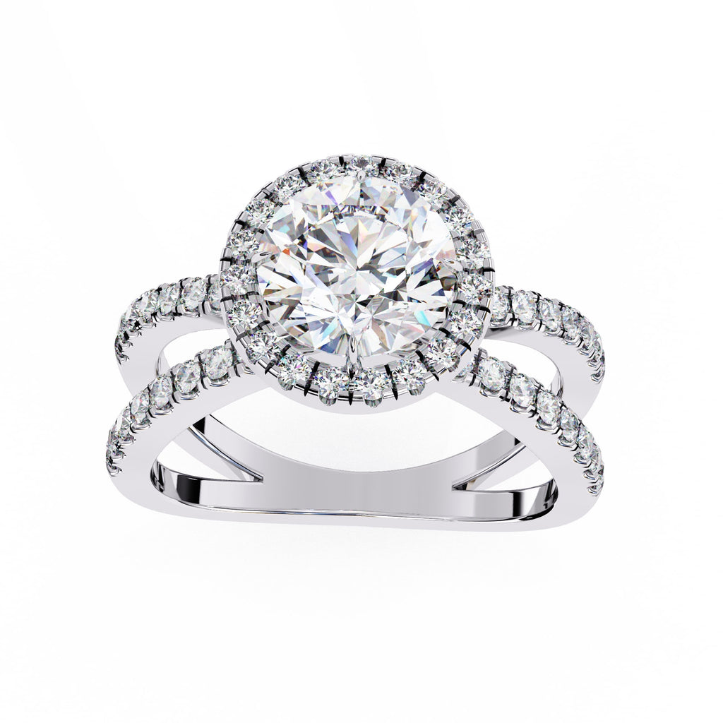 Elegant Central Stone Diamond Ring with Radiant Side Accents