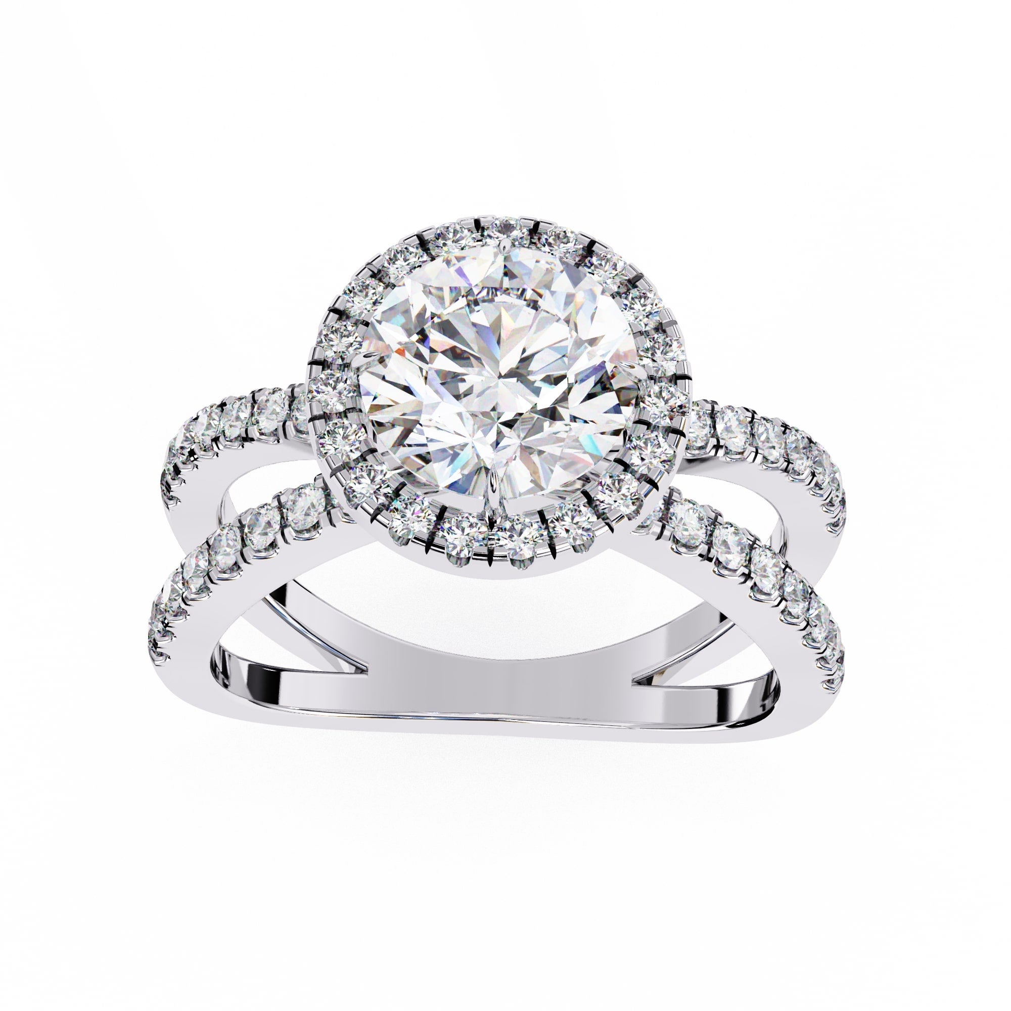 Elegant Central Stone Diamond Ring with Radiant Side Accents
