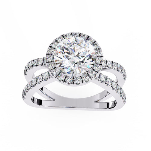 Elegant Central Stone Diamond Ring with Radiant Side Accents