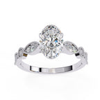 Elegant Diamond Central Stone Ring