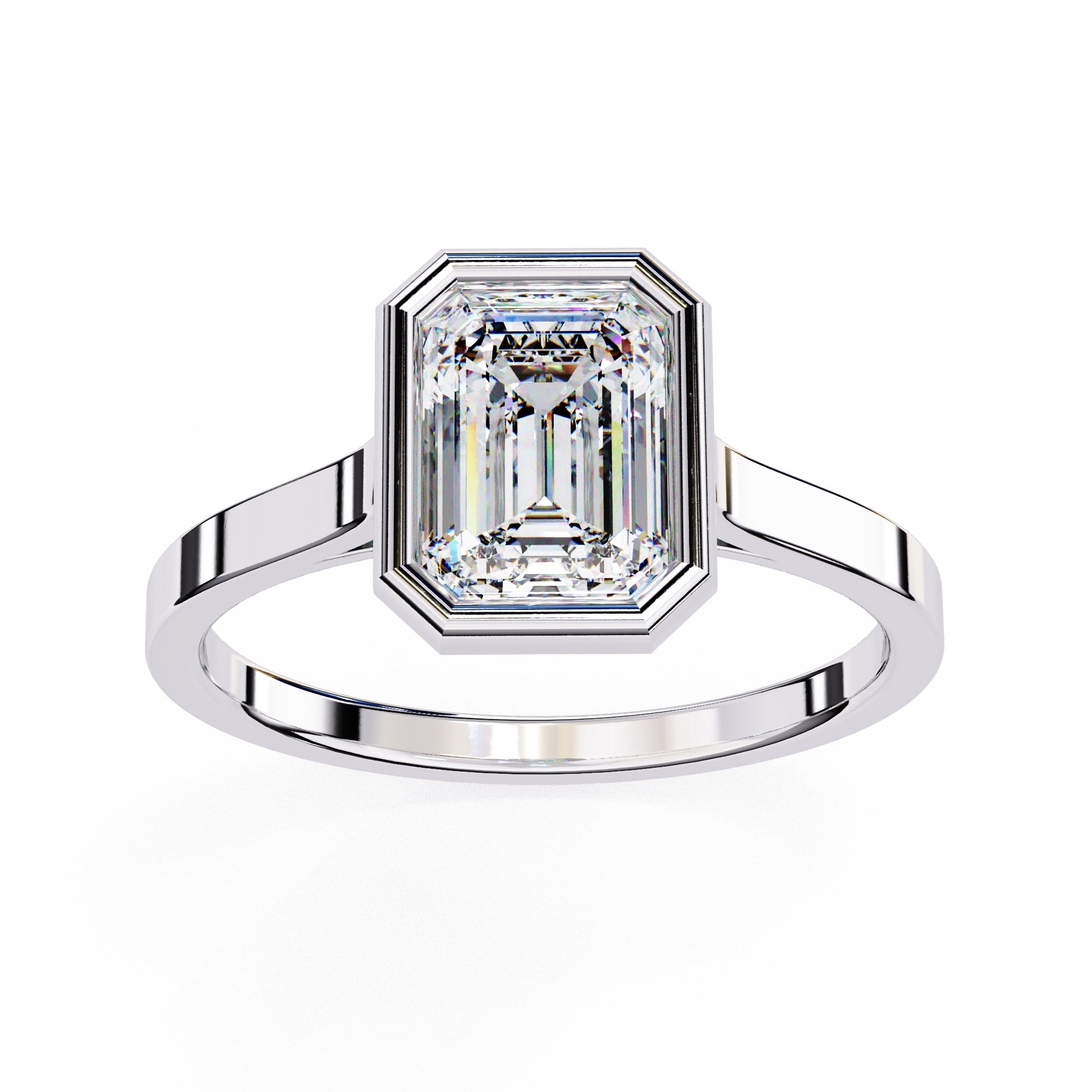 Elegant Central Stone Solitaire Ring