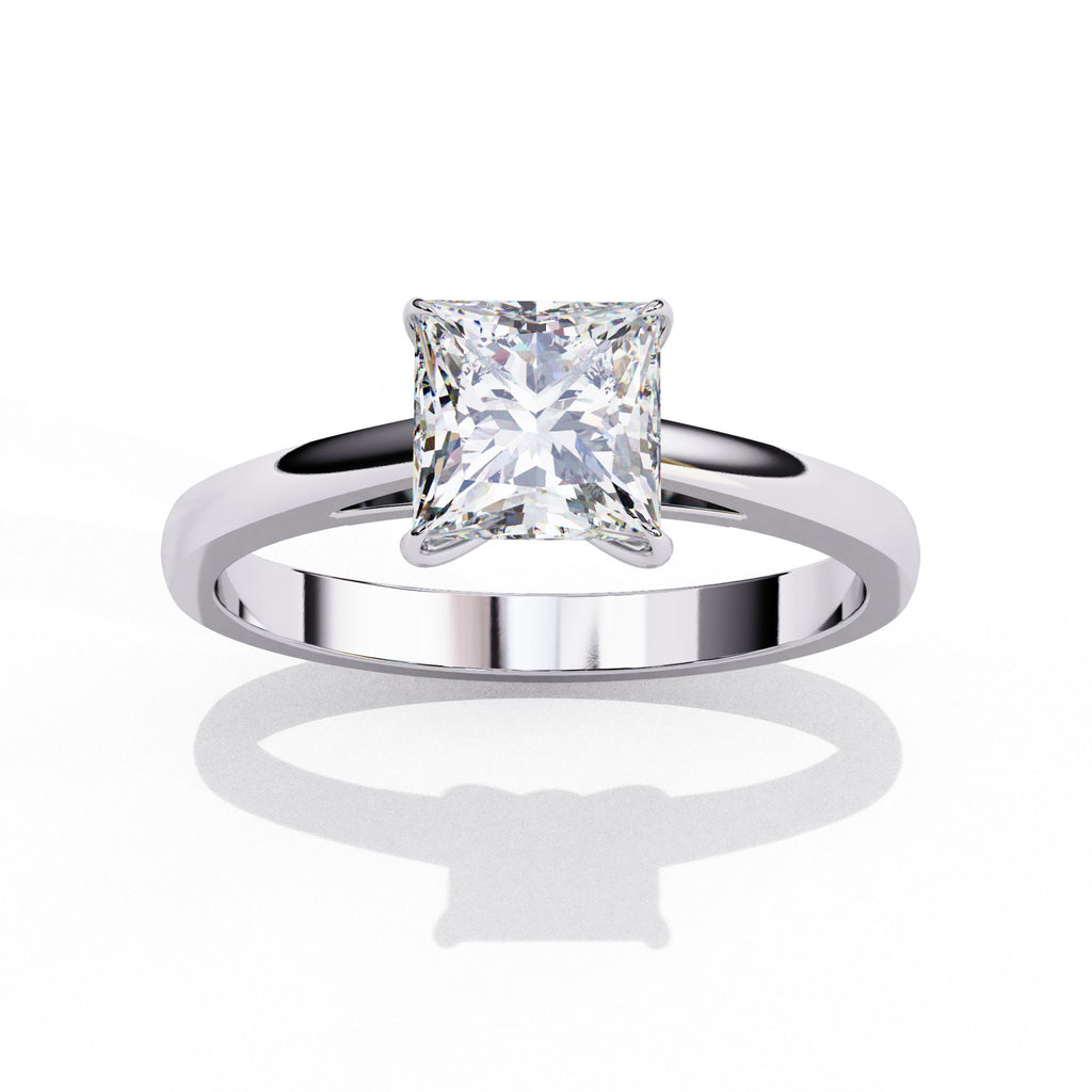 Elegant Solitaire Central Stone Ring