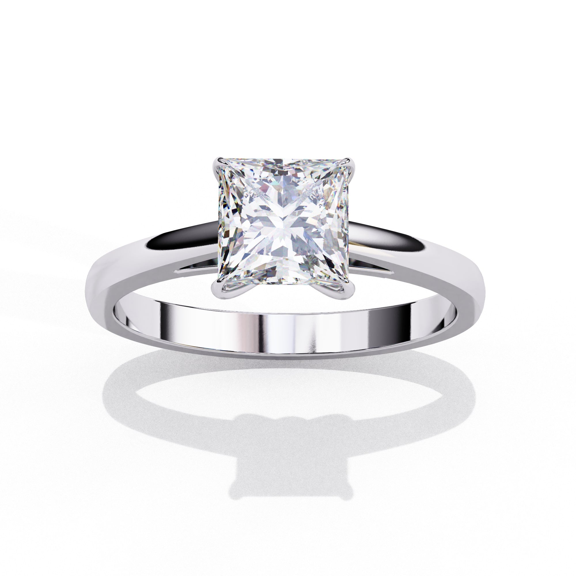 Elegant Solitaire Central Stone Ring