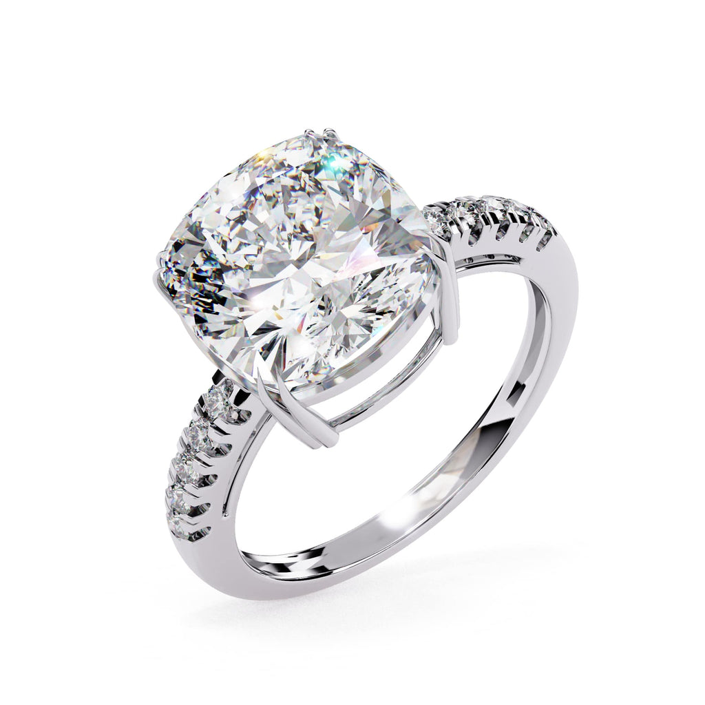 Elegant Diamond Side Stone Brilliance Ring
