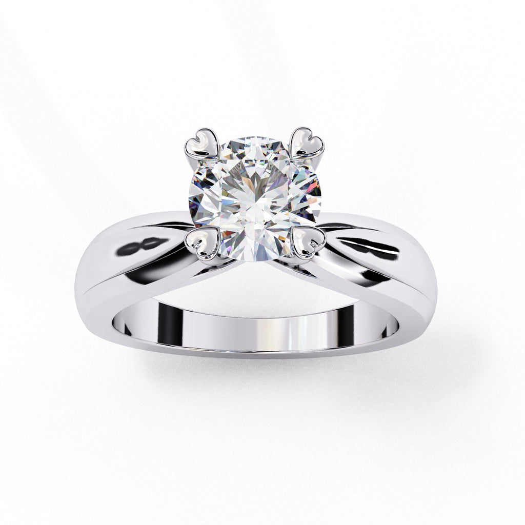 Elegant Solitaire Central Stone Ring