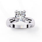 Elegant Solitaire Central Stone Ring