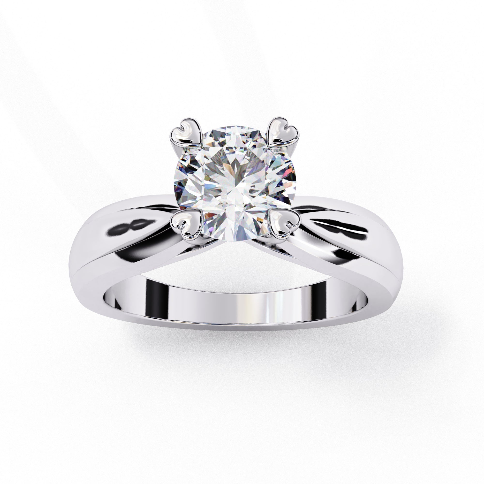 Elegant Solitaire Central Stone Ring