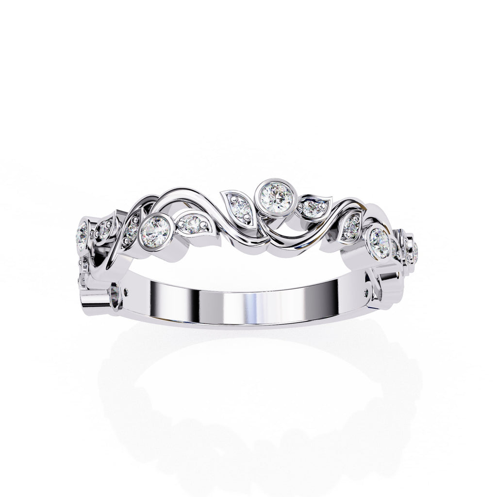 Elegant Diamond Side Stone Brilliance Ring