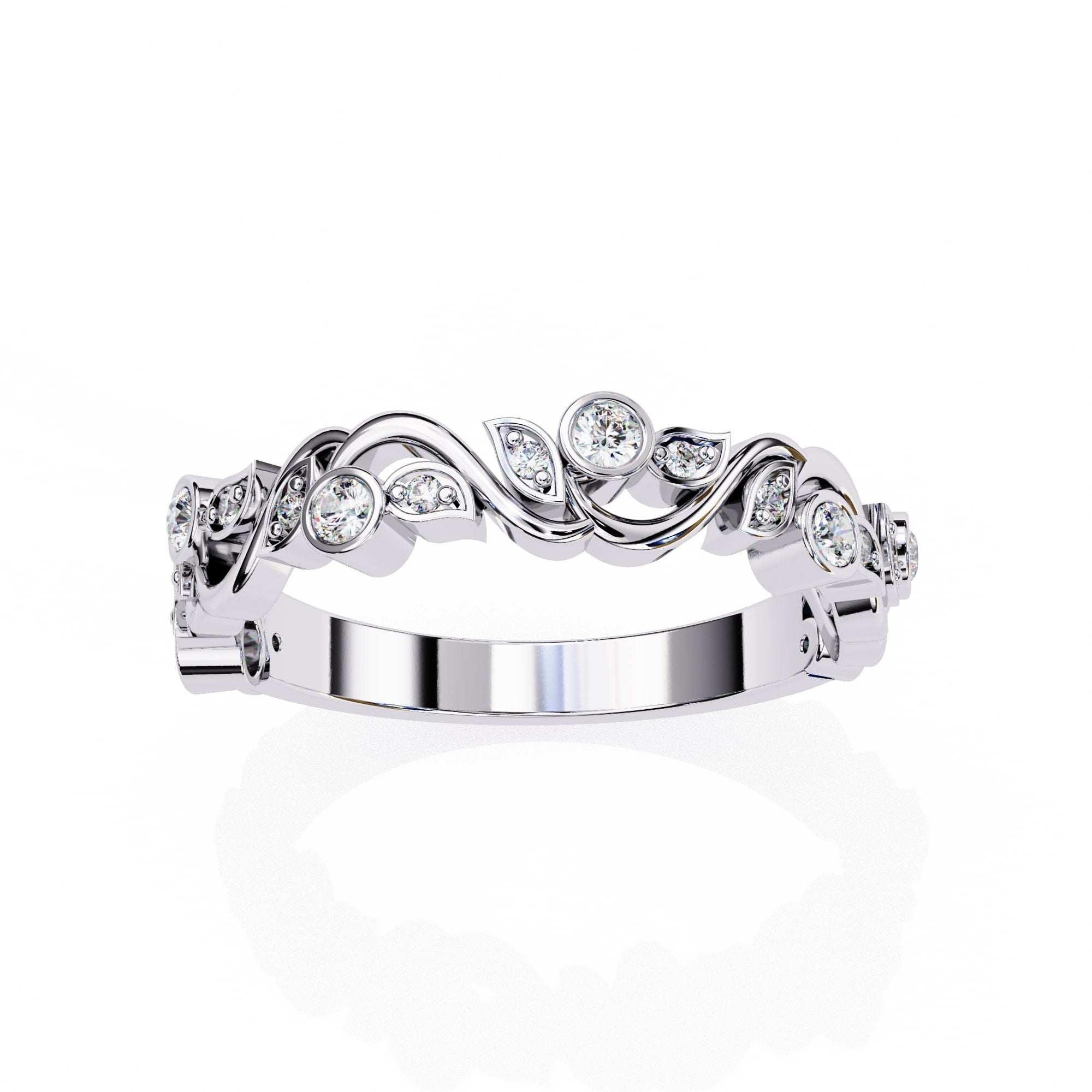 Elegant Diamond Side Stone Brilliance Ring