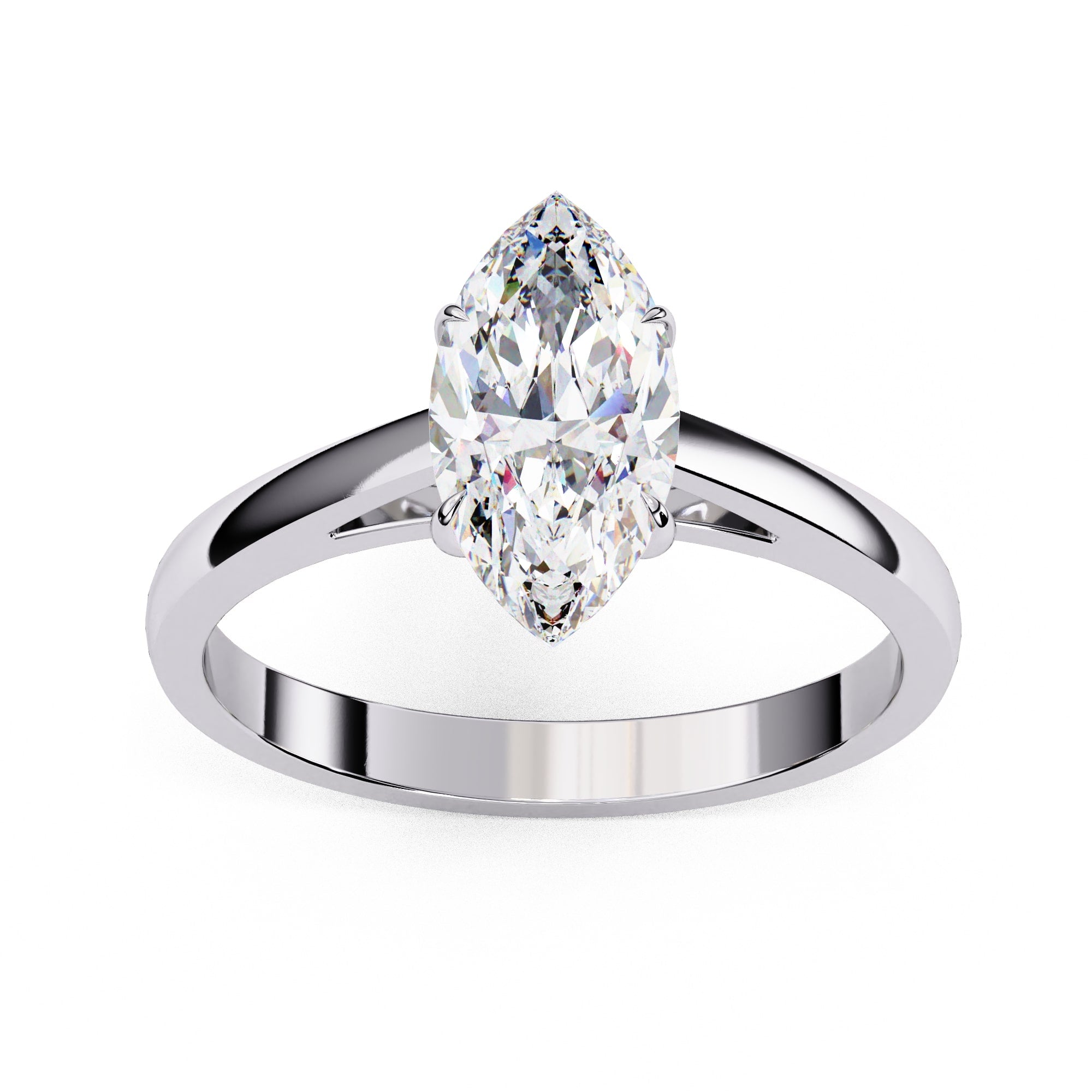 Elegant Central Stone Solitaire Ring