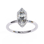 Elegant Diamond Central Stone Side Accent Ring