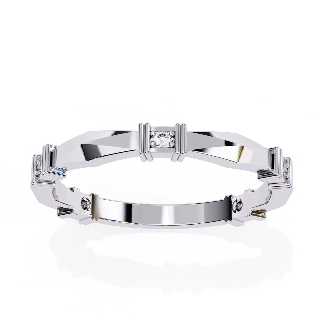 Elegant Diamond Side Stone Brilliance Ring