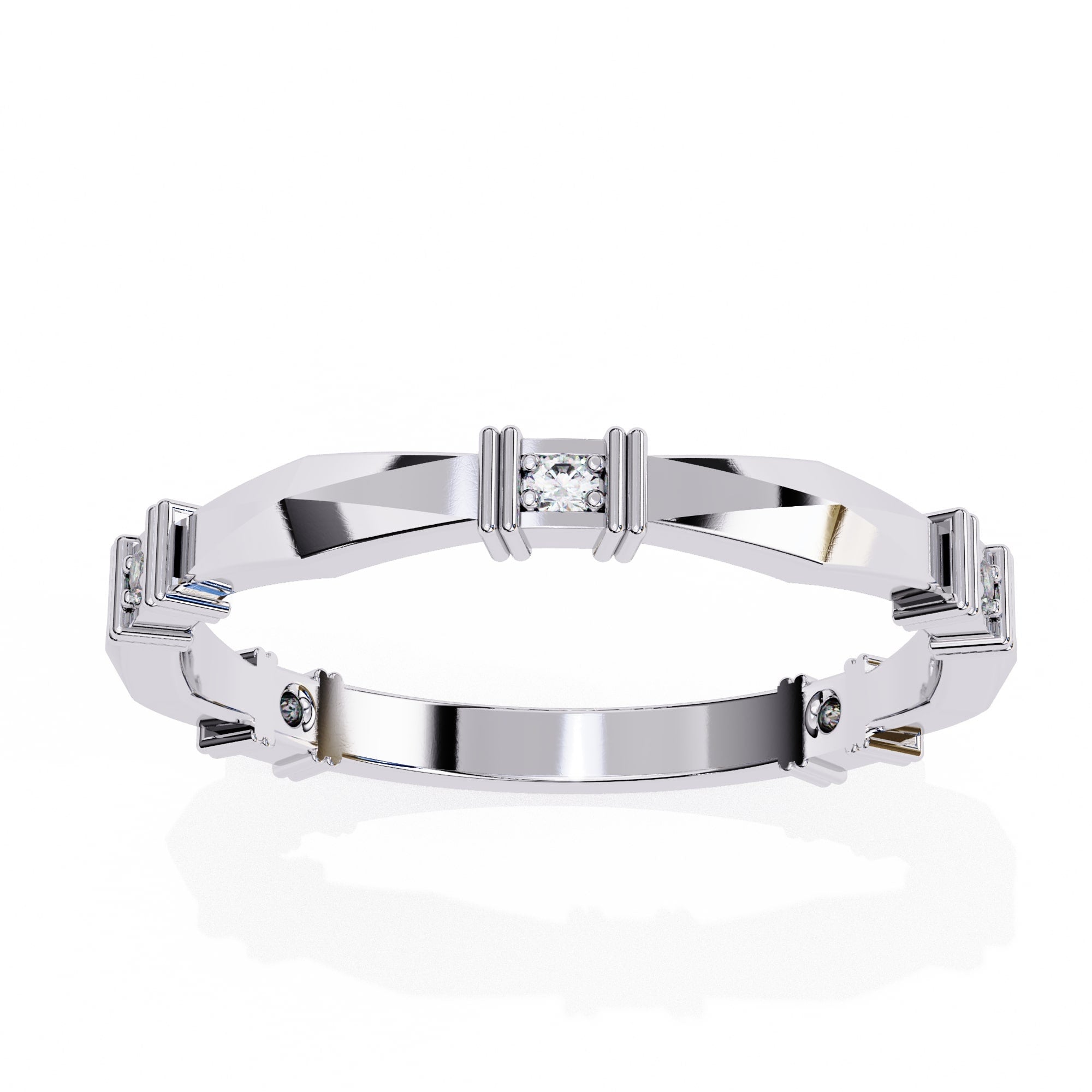 Elegant Diamond Side Stone Brilliance Ring