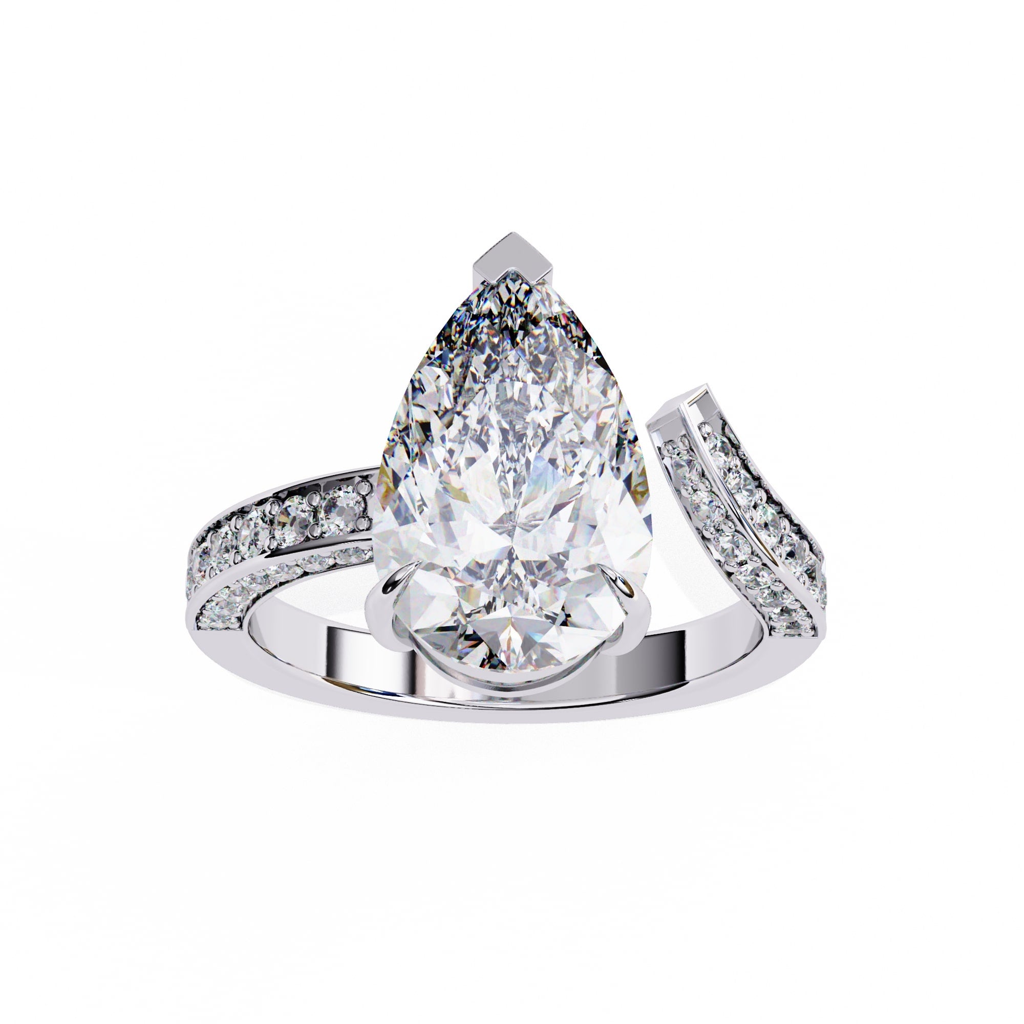 Elegant Side Stone Brilliance Diamond Ring