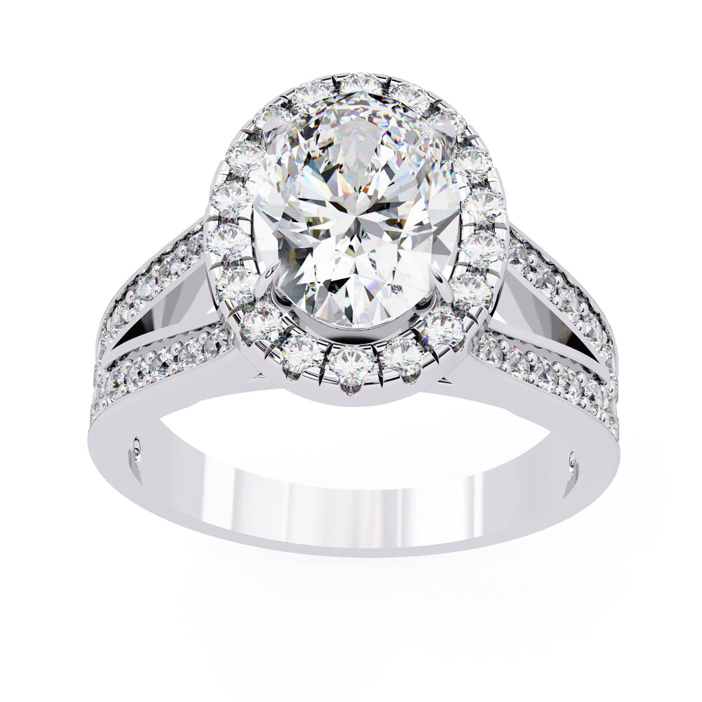 Elegant Diamond Side Stone Brilliance Ring