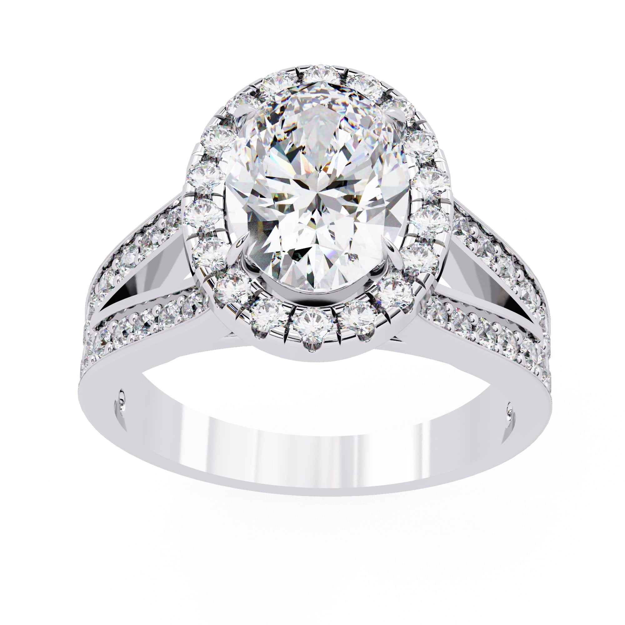 Elegant Diamond Side Stone Brilliance Ring