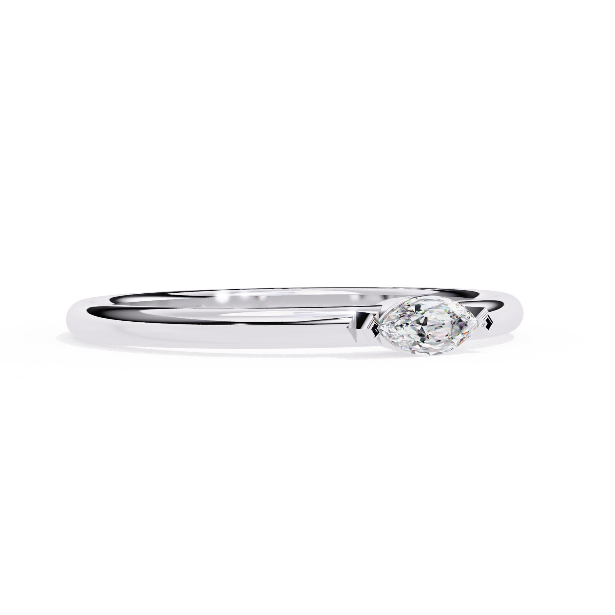 Radiant Solitaire Central Stone Ring